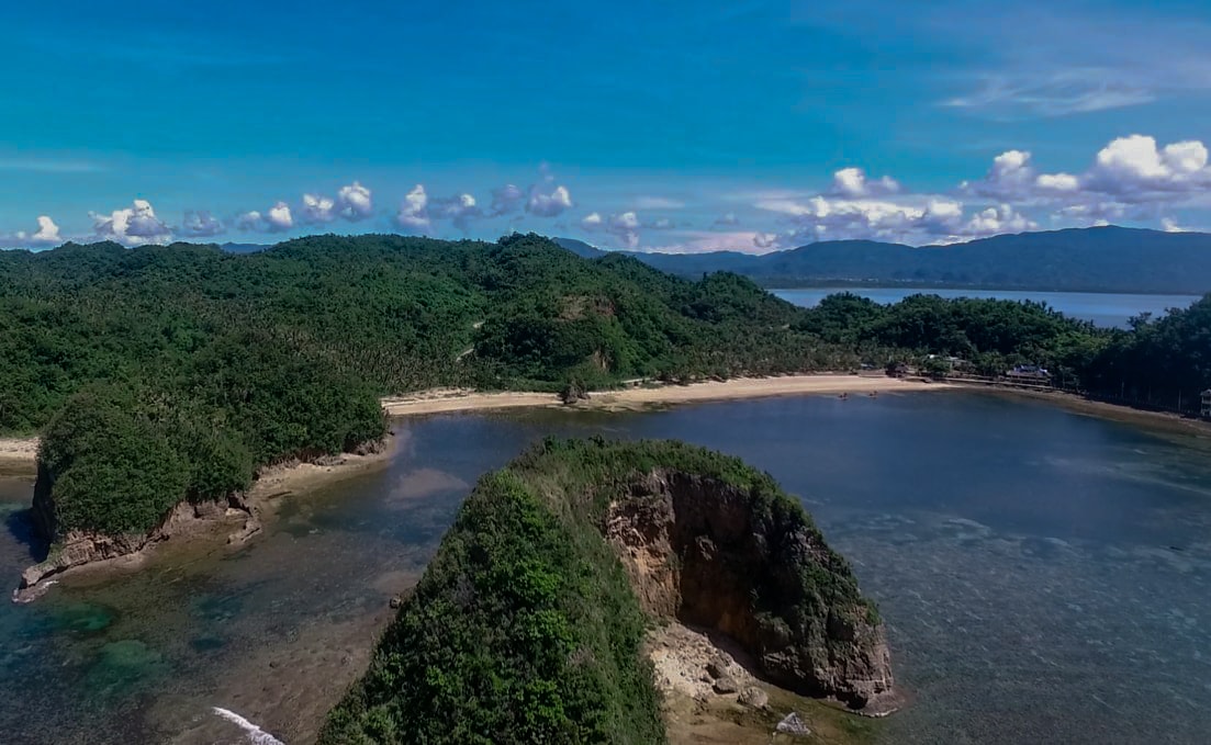 Twin Rock Beach Resort in Catanduanes Philippines drone image